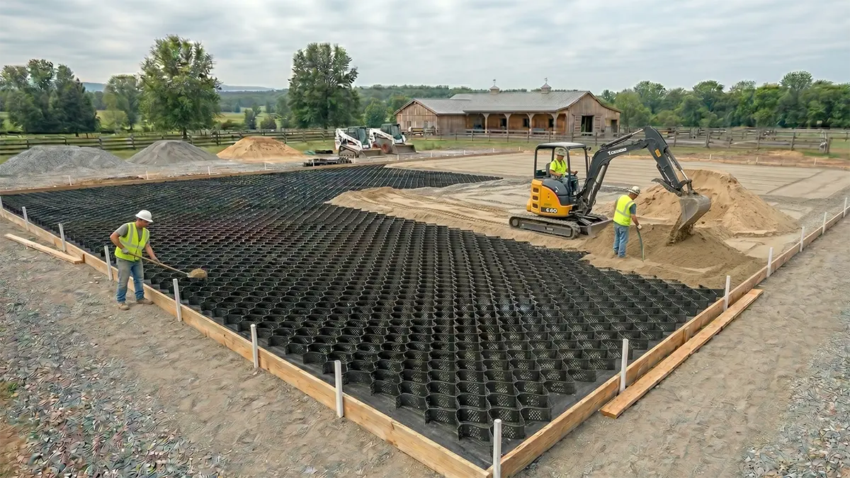 Best Horse Arena Base Construction by Performance Footing!
